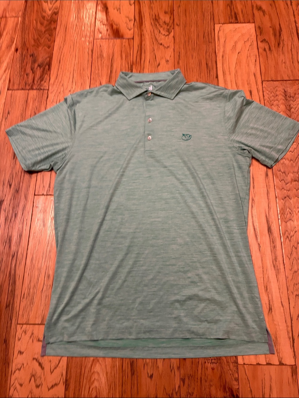 johnnie-O Men's Featherweight Heather Green Polo - Short Sleeve Performance -